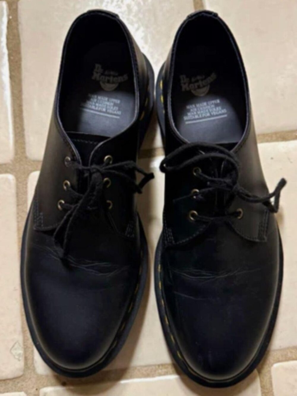 Dr. Martens Vegan 1461 Black Oxford Shoes 3-Eye Low Top